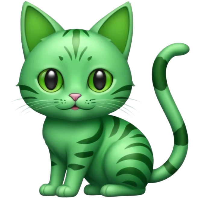green cat full body emoji