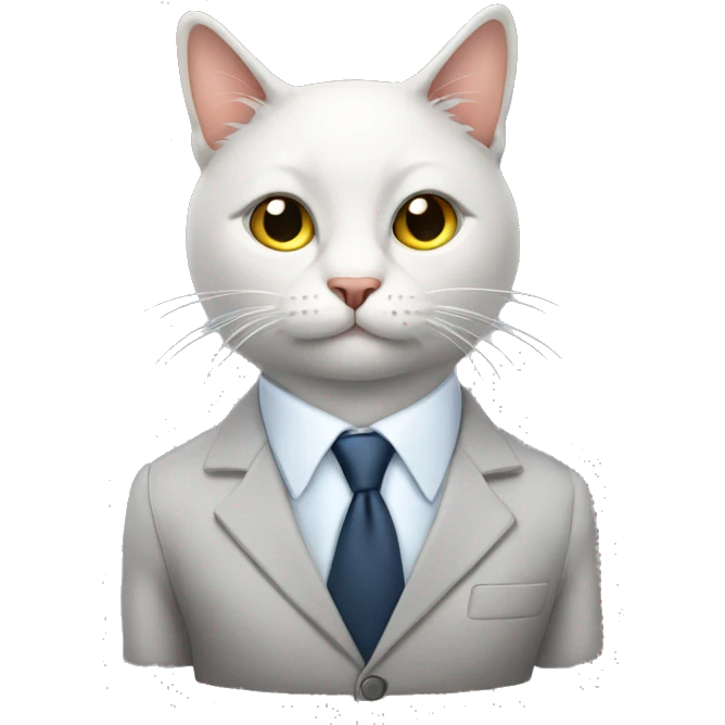 cat in business suit emoji