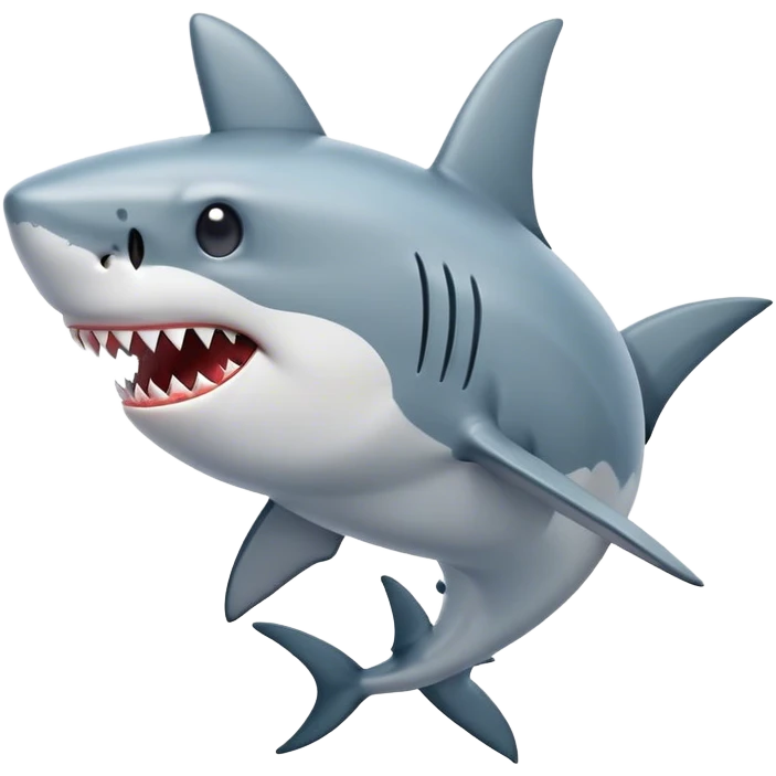 shark rising hand emoji