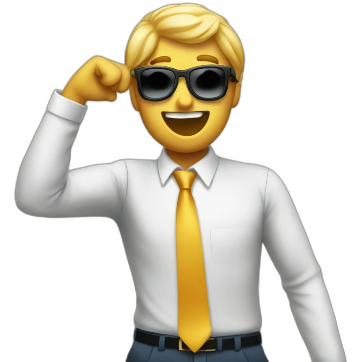 finance bro dabbing emoji
