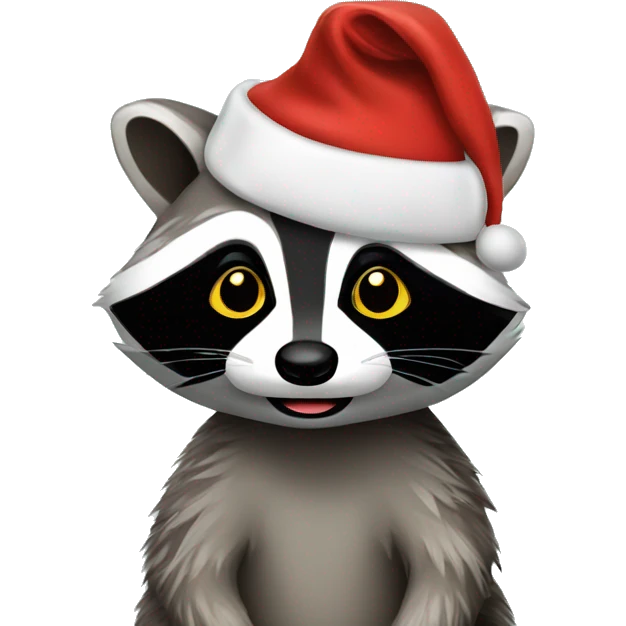 Christmas raccoon  emoji