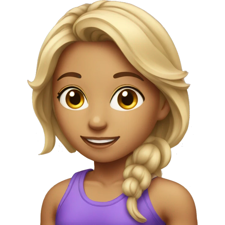 A girl that love workout emoji