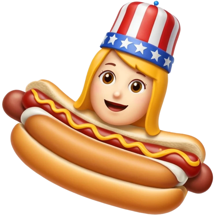 Me as a 4th of July hot dog emoji