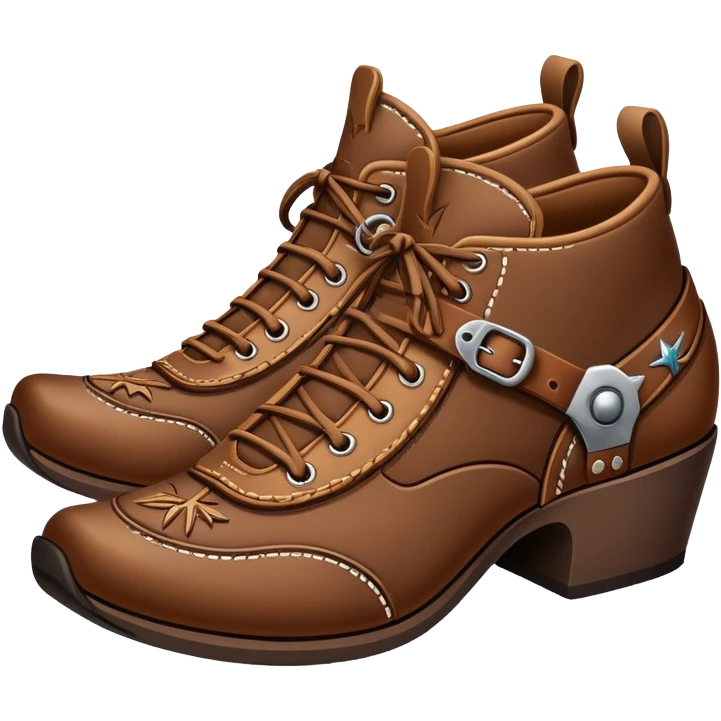 Western themed running shoe  emoji