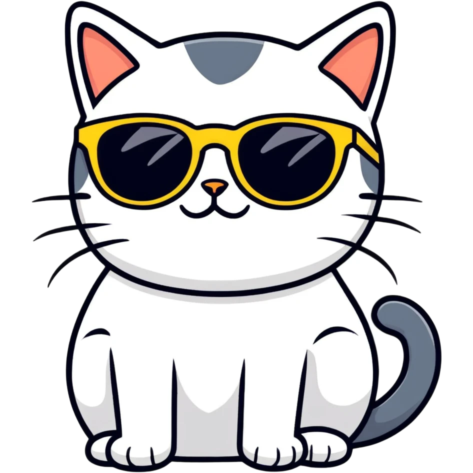 Cat with sunglasses emoji