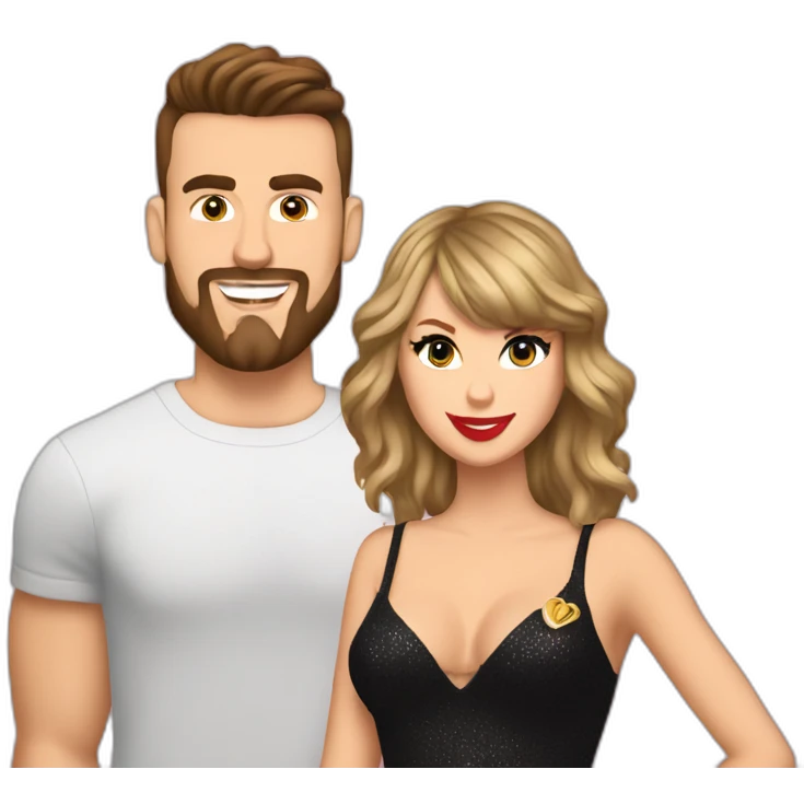 Taylor Swift and Travis Kelce emoji