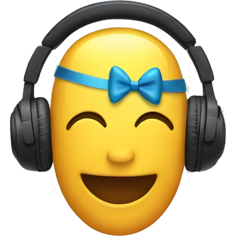 headphones with bow emoji