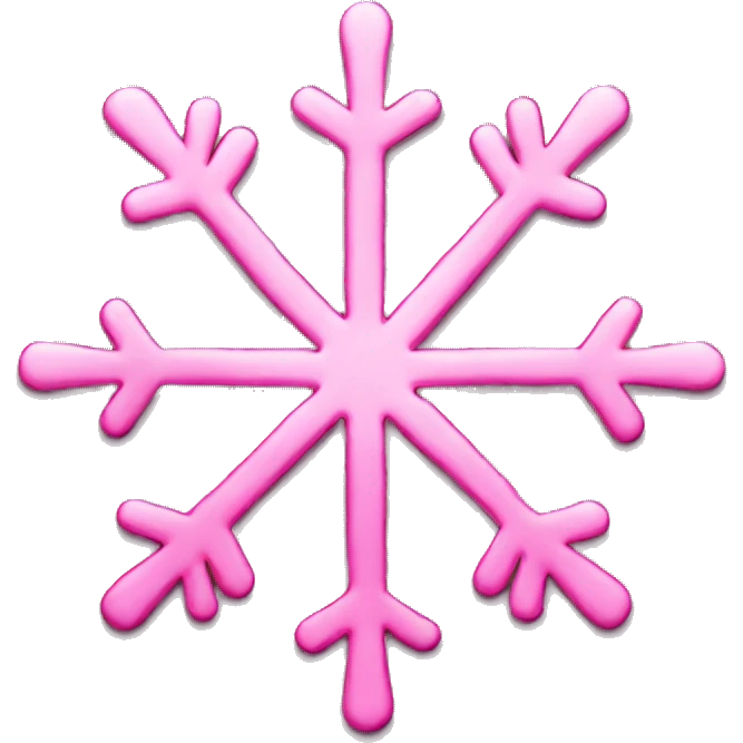 Pink snowflake emoji