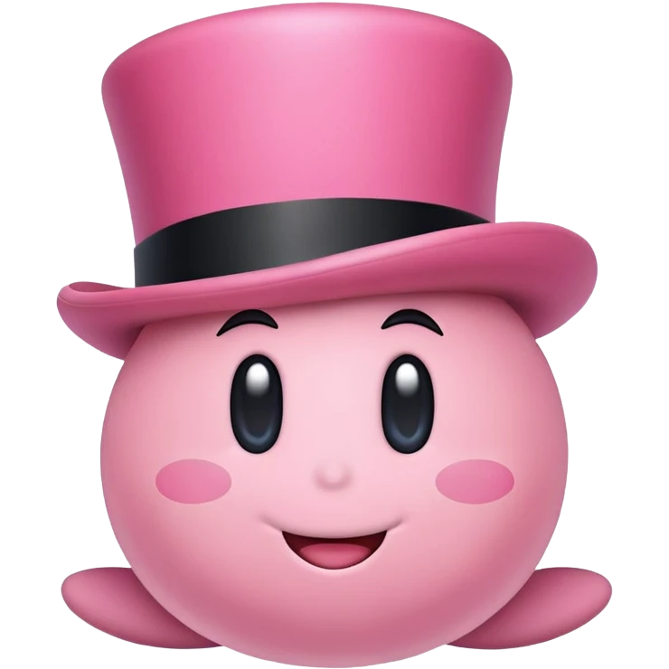Kirby with top hat emoji