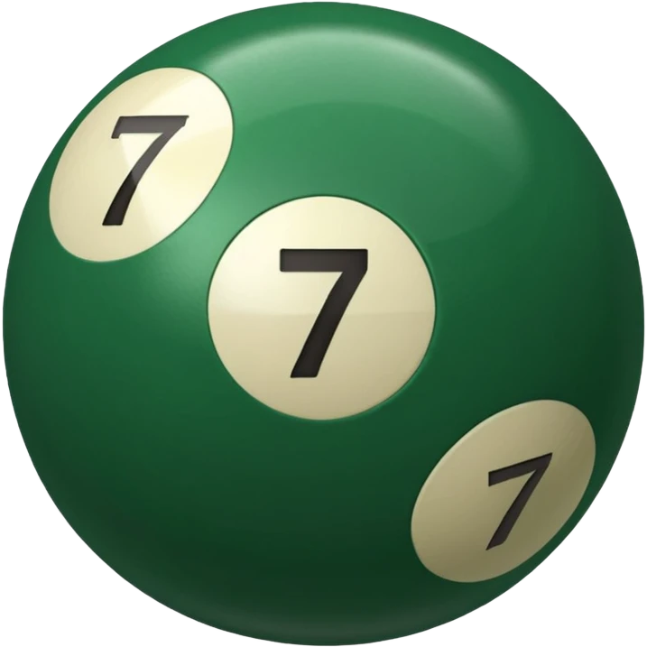 green billiard ball 7 number  emoji