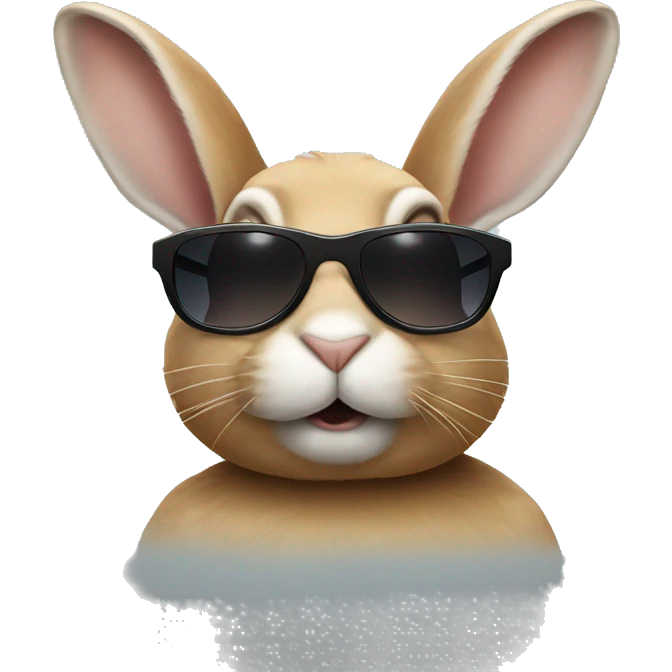 Rabbit with sunglasses  emoji
