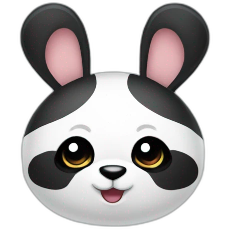 a panda with rabbit ears emoji