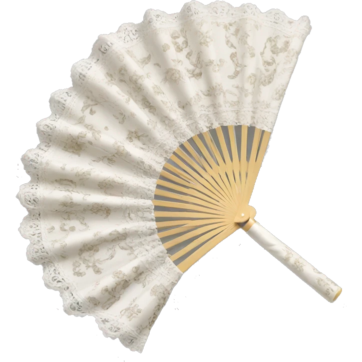 rococo hand fan white emoji