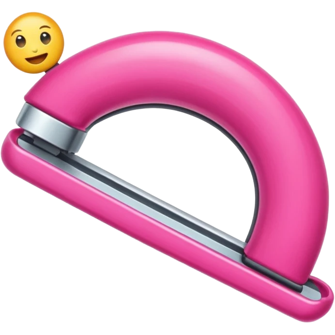Pinza curva para pestañas rosadas con aspecto de emoji de apple emoji