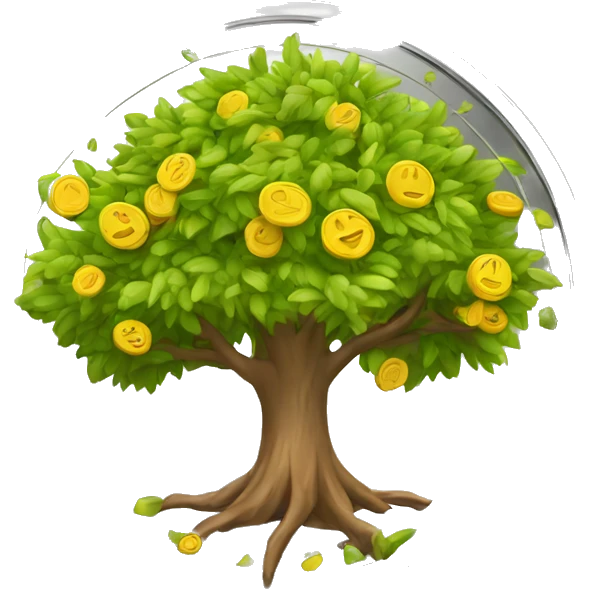arbol moneda digital emoji
