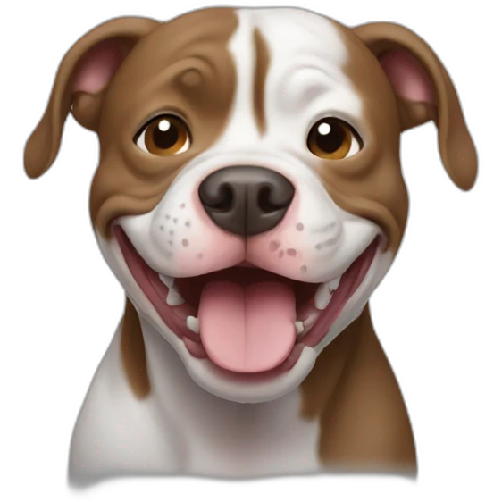 pitbull smiling emoji