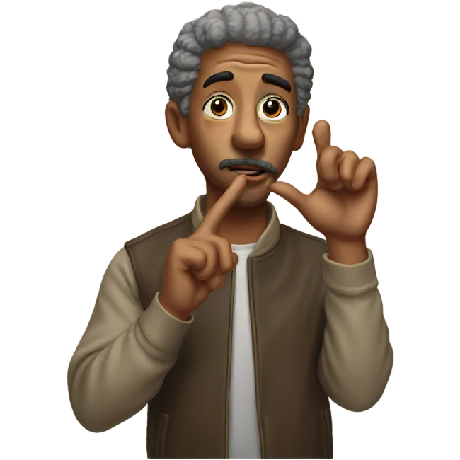 Mick Lumpkin blowing a kiss emoji