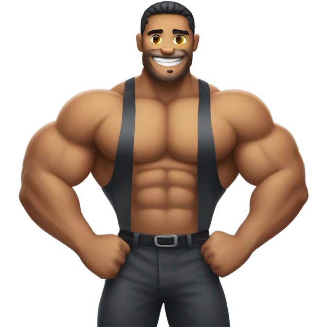Give the smile emoji big biceps emoji