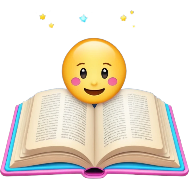 open book with sparkles story time emoji emoji