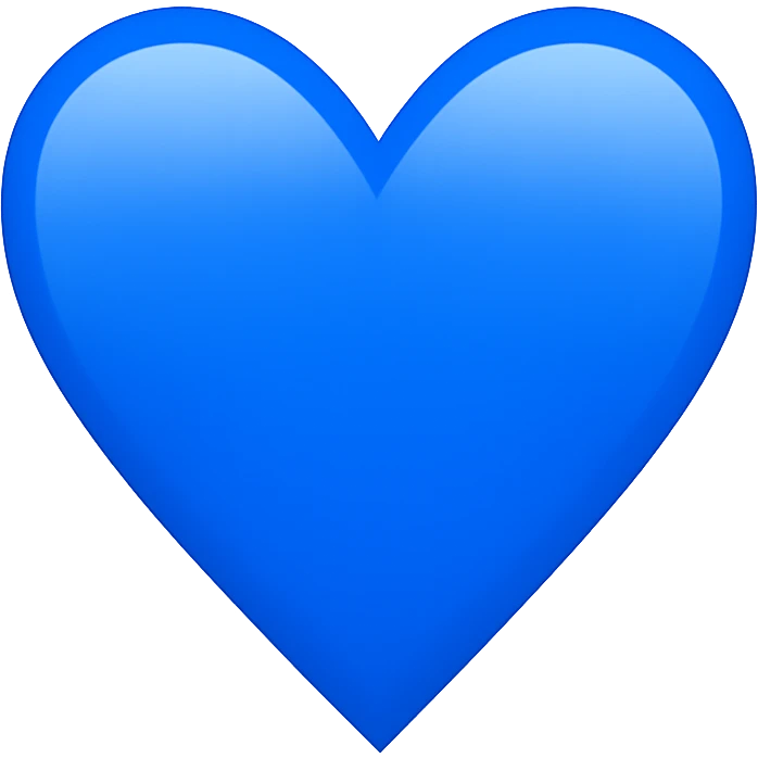 blue heart emoji emoji