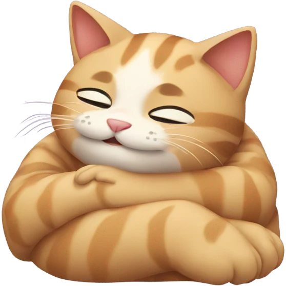 cat hugging itself emoji