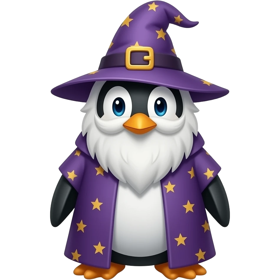 Penguin Wizard emoji