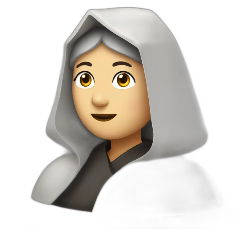 Monja velo largo emoji