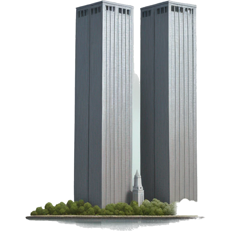 twin tower photorealistic emoji