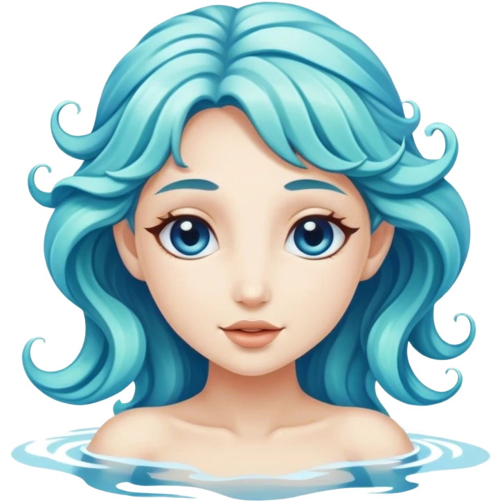 Beautiful female Water nymph emoji