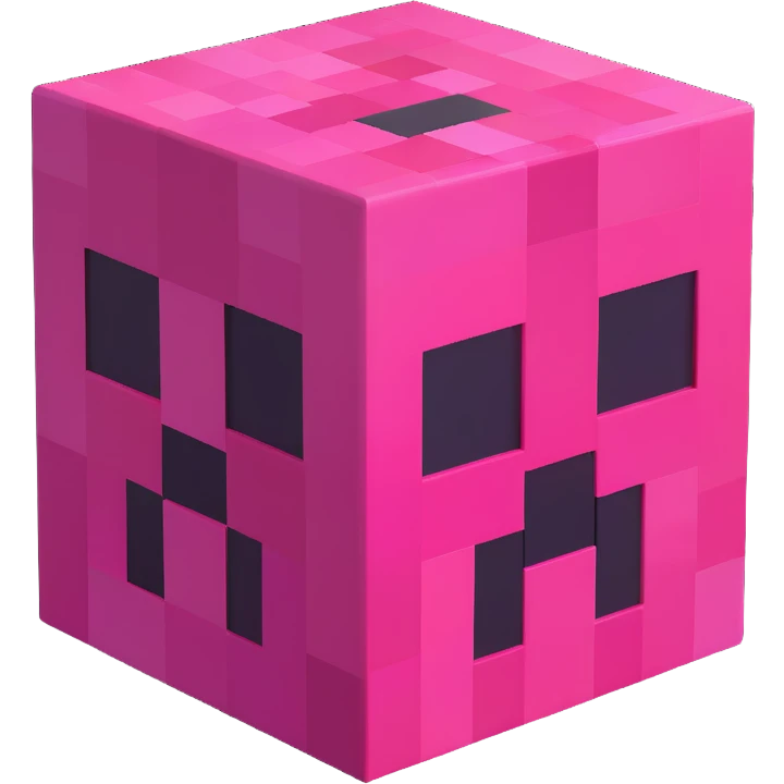 pink Minecraft block icon emoji