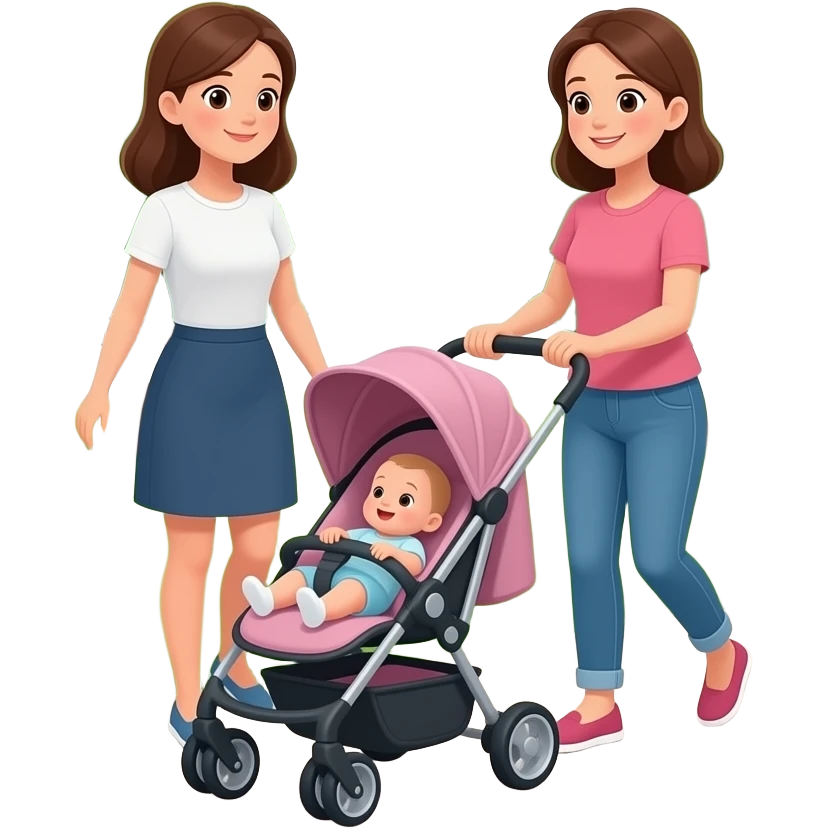 moms with strollers emoji