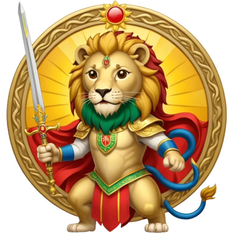 Lion and sun iran flag emoji