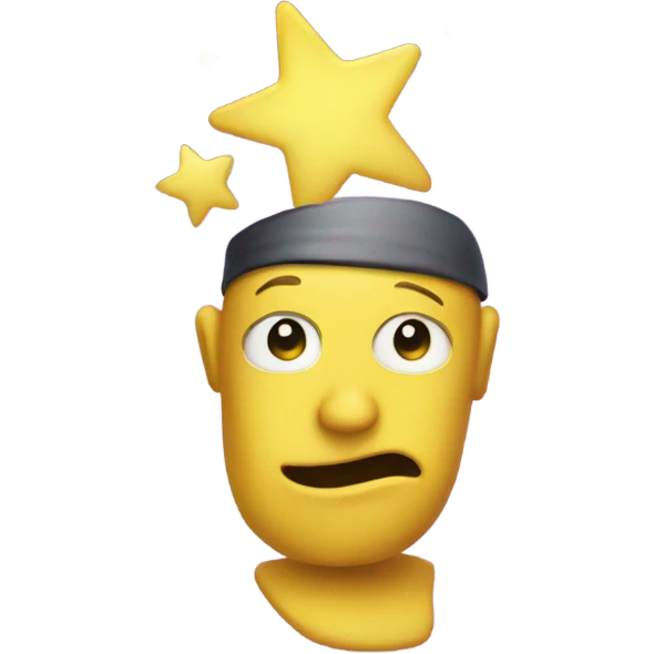 yellow face emoji with stars instead of eyes emoji