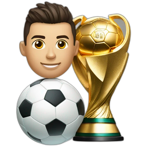 Ronaldo CR7 avec la coupe du monde emoji