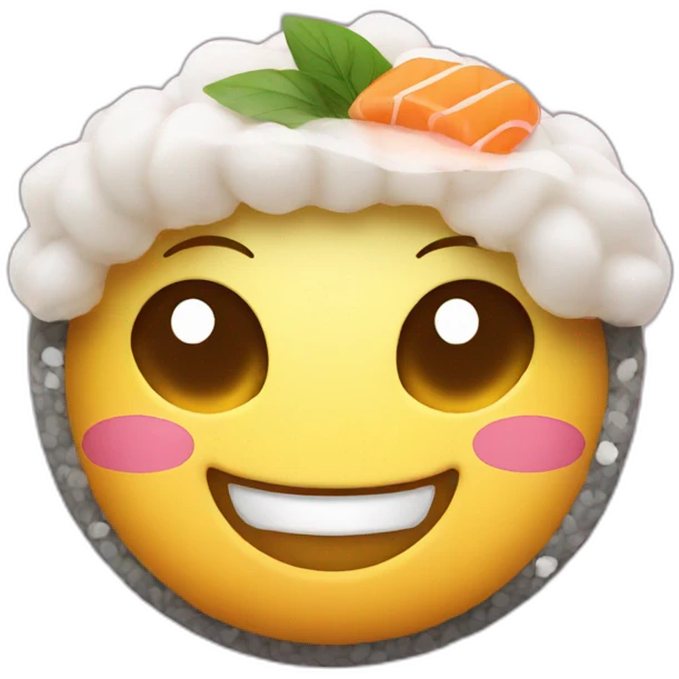 A happy sushi emoji