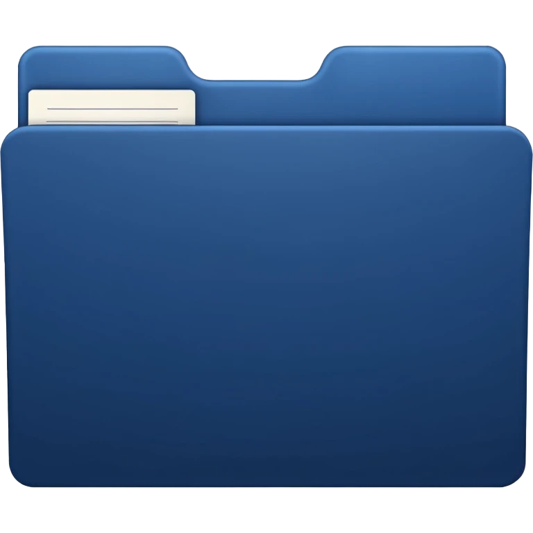 a dark blue file with blank name label on it emoji