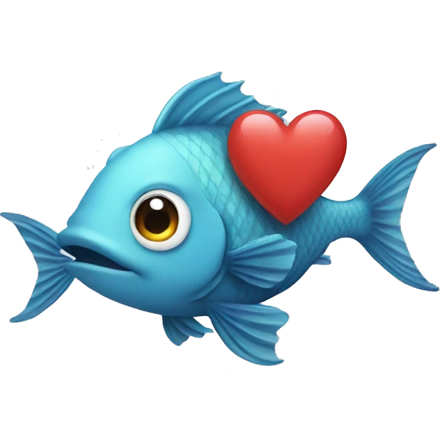 Fish with heart  emoji