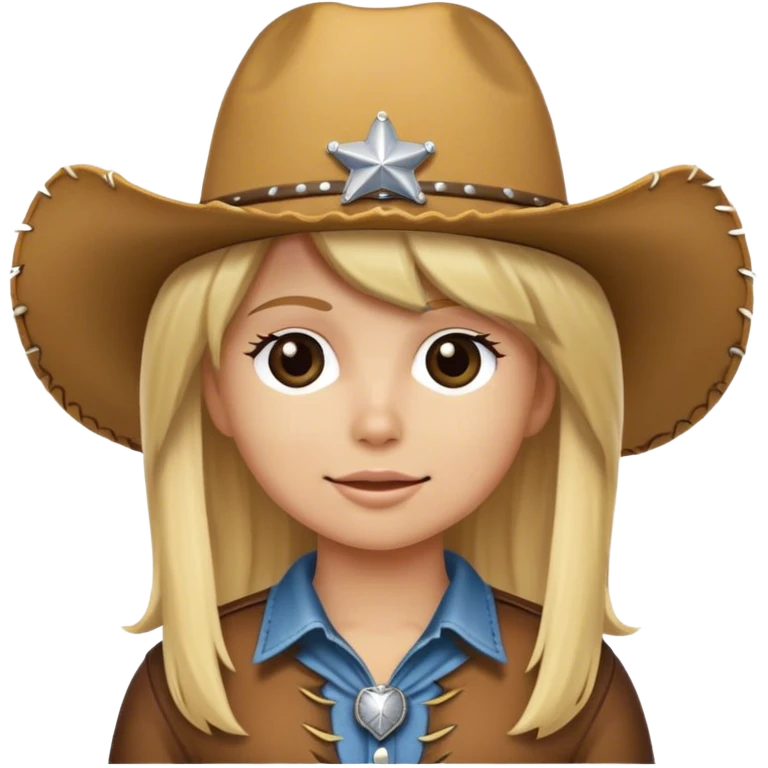 Blonde Yorkie cowboy hat emoji