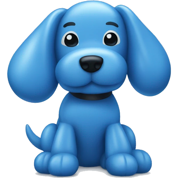 Blue balloon dog emoji
