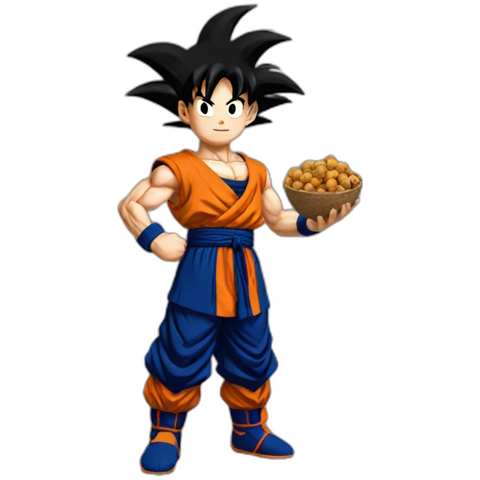 goku holding nuts emoji