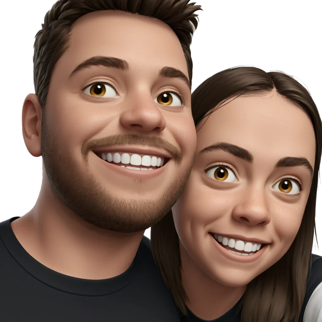 two boys smiling together emoji