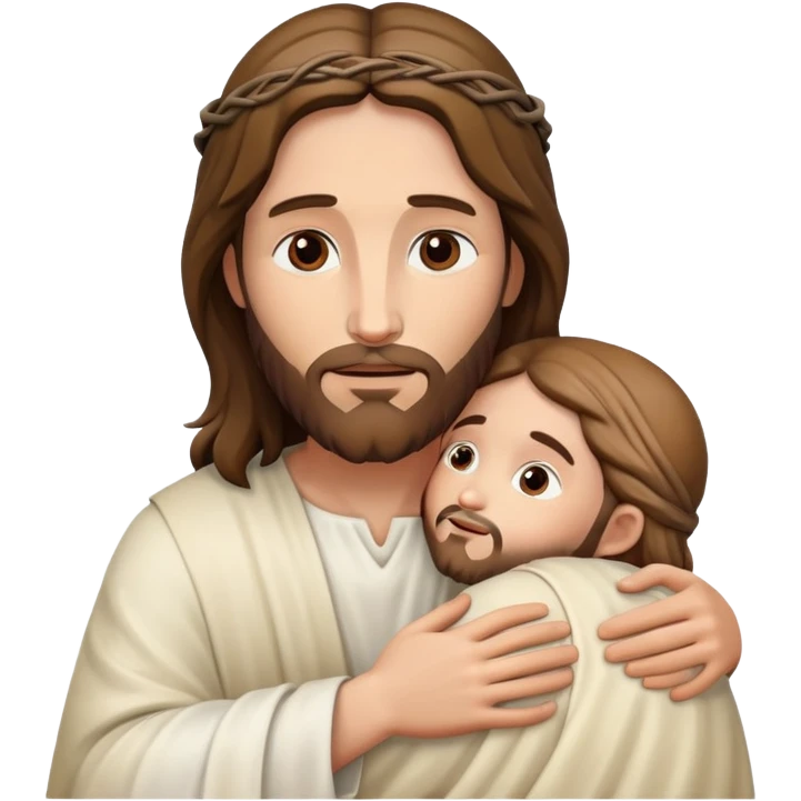 Jesus hug me emoji