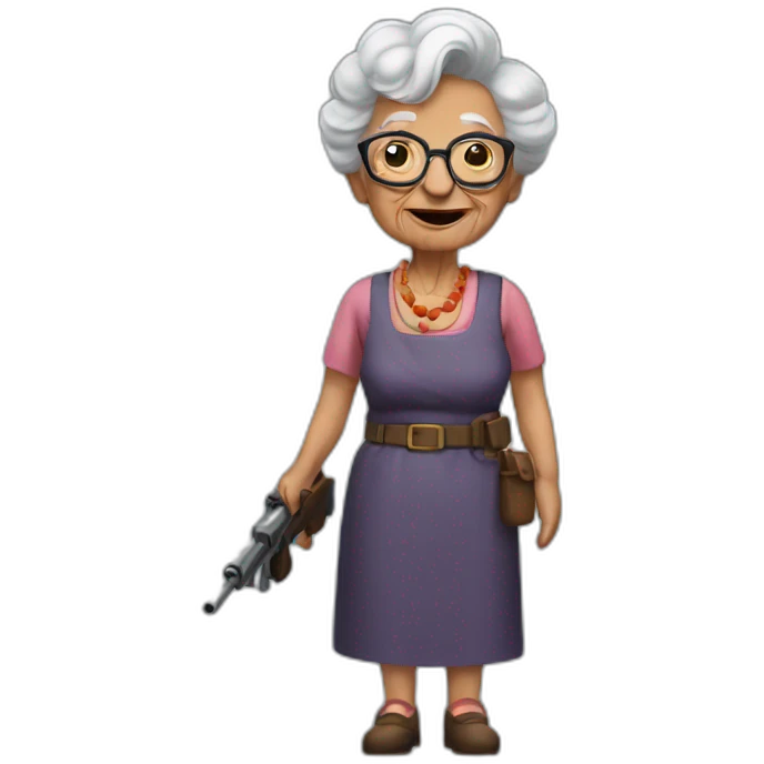 Granny Witz guns emoji