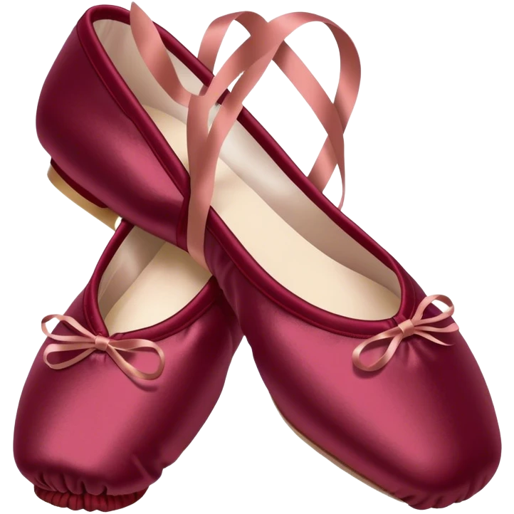 Burgundy pointe shoes emoji