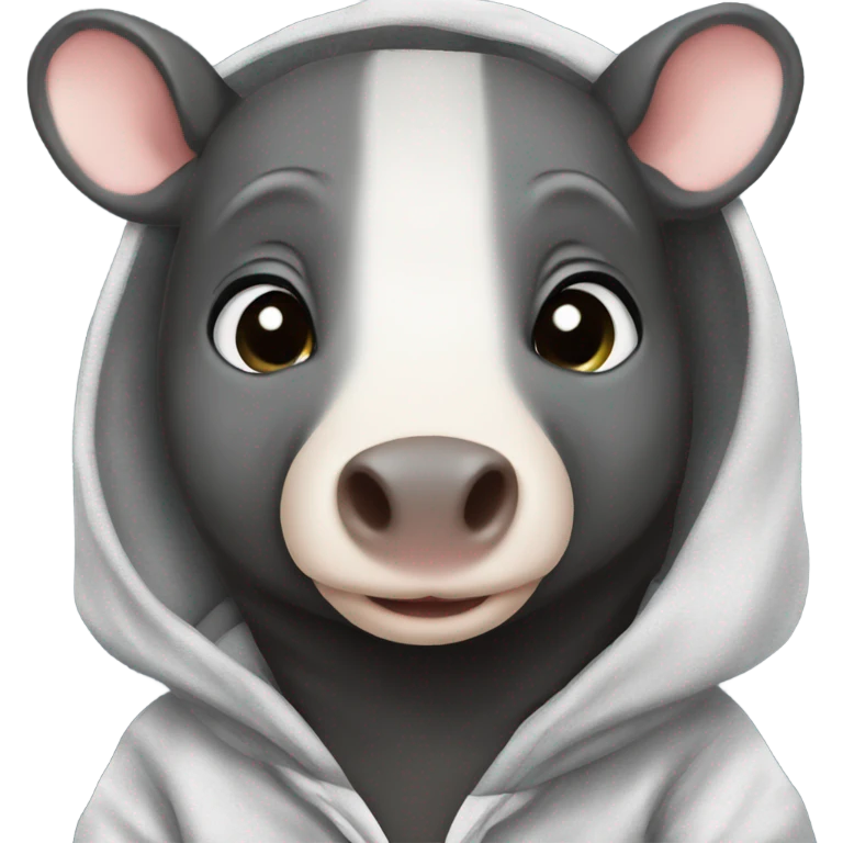 Baby tapir with hoodie  emoji