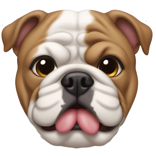 english bulldog mouth closed emoji