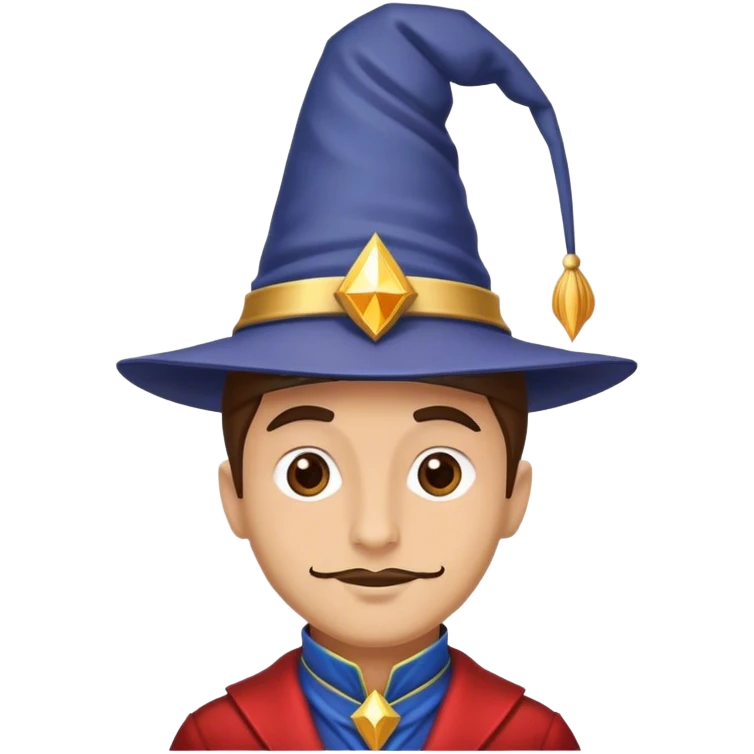 Showman with a wizards hat emoji