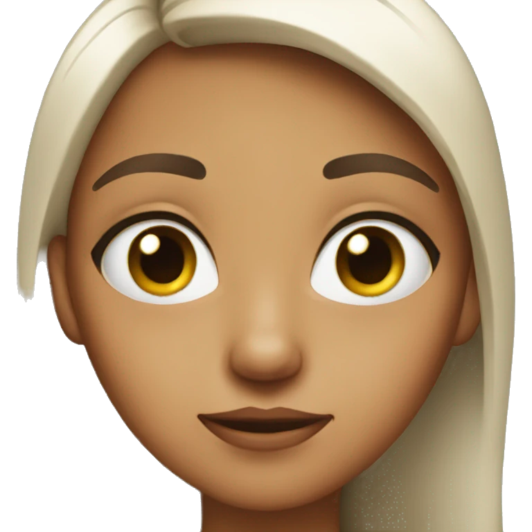 A girl doing a side eye  emoji