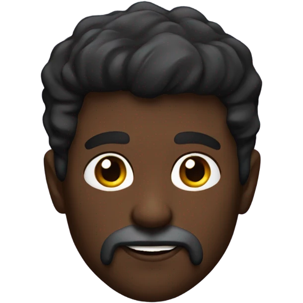 homme black chauve avec une petite barbe emoji