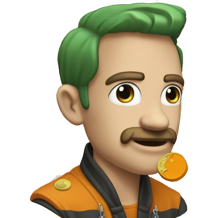 Modify 🤑 with bitcoin logo and color for the tongue emoji